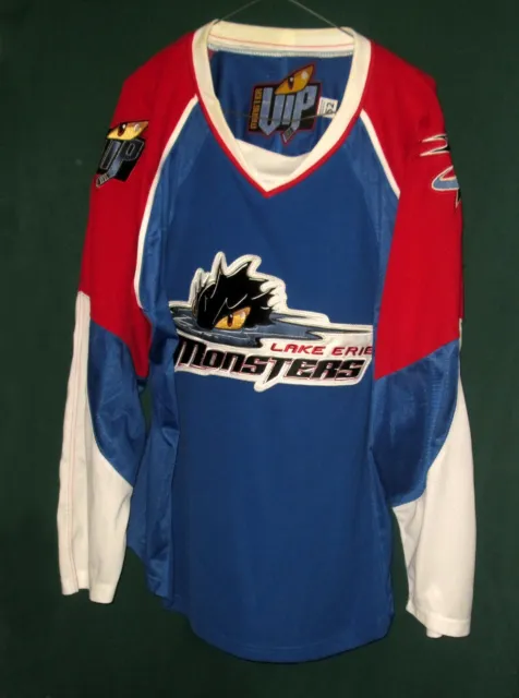 VTG Lake Erie Monsters AHL Jersey Monster Up Stitched Jersey Size Men’s 52