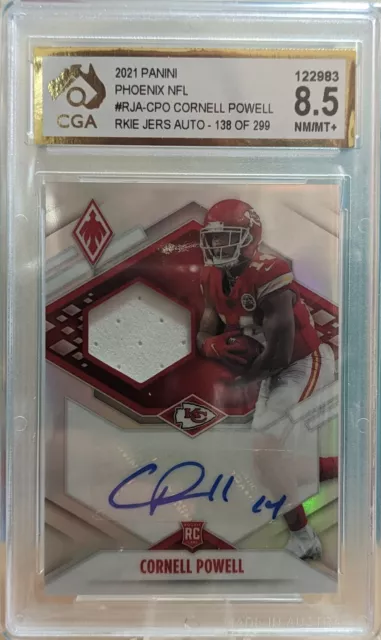 Cornell Powell RC Patch Auto 138/299- Phoenix NFL 2021 graded 8.5 NM/MT+