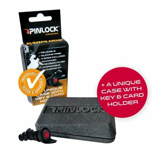 Pinlock Ear Plugs - Motorcycle Helmet Ear Protection - 2 Sizes