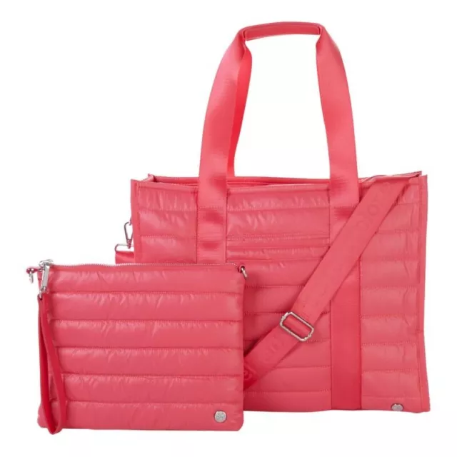 Samantha Brown Tote & Crossbody 2-piece Set - Magenta