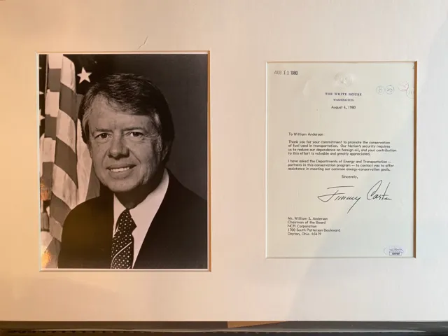 39th President Jimmy Carter Signed OMLB JSA CERTIFIED FULL LETTER