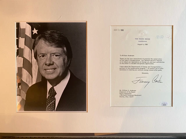 39th President Jimmy Carter Signed OMLB JSA CERTIFIED FULL LETTER