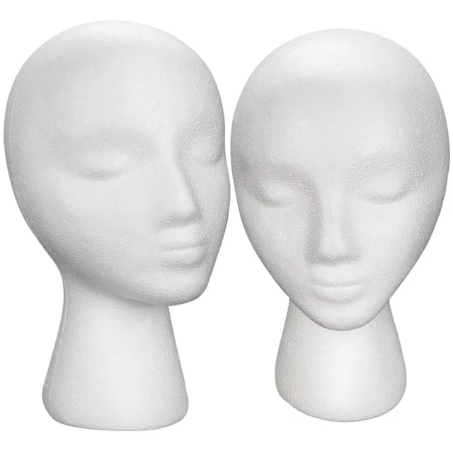 2 Pcs Wig Stand Bubble Mannequin Head Headphone Holder Stand Hat Wigs Headgear