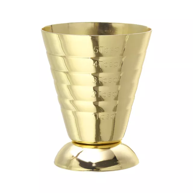 Stainless Steel Measuring Cup 2.5 Oz Cocktail Jigger Bar Jigger Tool, Gold