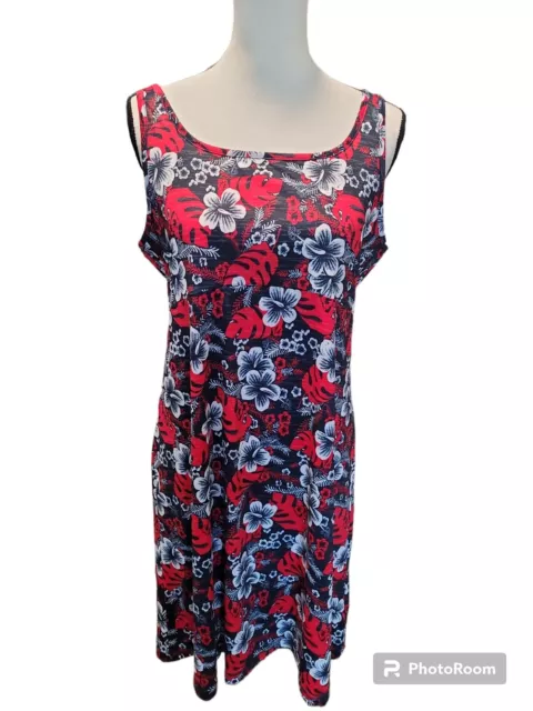 Womens Columbia Sleeveless Floral Dress Size XL