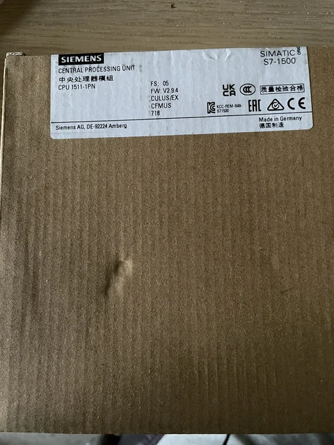 Siemens SIMATIC S7-1500 CPU - Grau (6ES7511-1AK02-0AB0)
