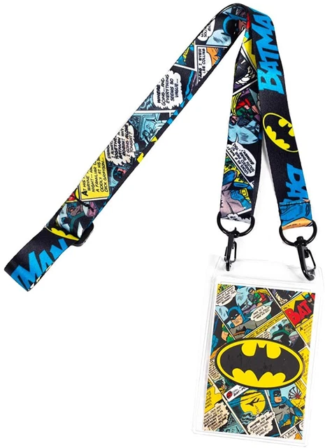Batman Comic Book Print Multi-Use Lanyard Clear ID Badge Holder Batman Comic Book Print Multi-Use Lanyard Clear ID Badge Holder