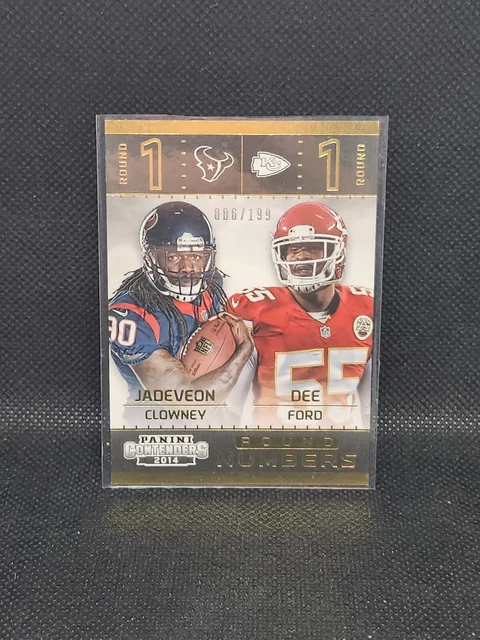 2014 Contenders Round Numbers #2 Jadeveon Clowney/Dee Ford 006/199 (C23)