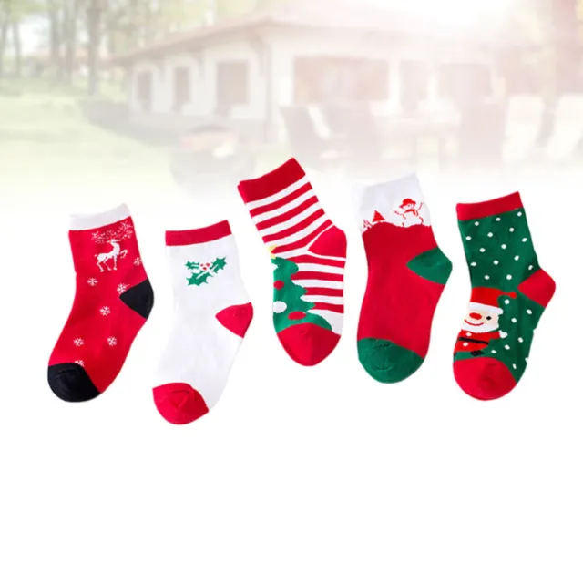 5 paia calzini Natale carini bambini Natale da stampa bambini Babbo Natale