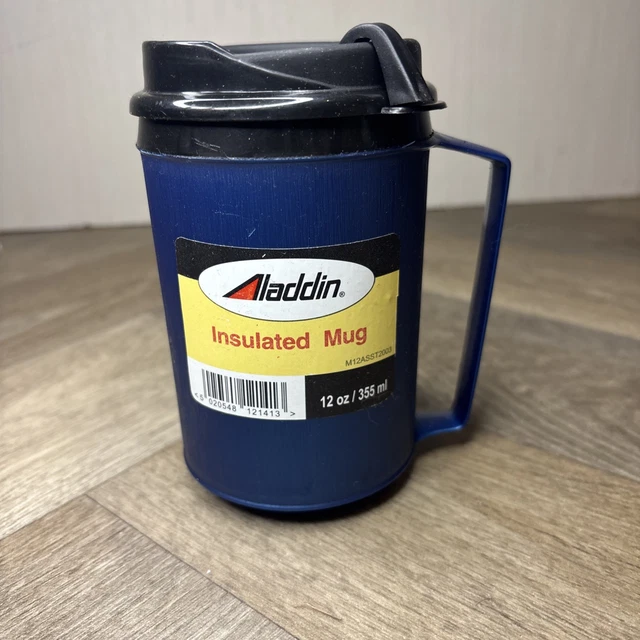 ALADDIN INSULATED TRAVEL Coffee Mug 16 oz Green GUC Flip Tab 8.66 -  PicClick UK