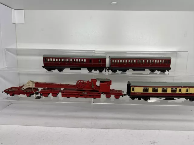 hornby dublo Crane Set - Suburban Coaches -br Brake Coach Job Lot