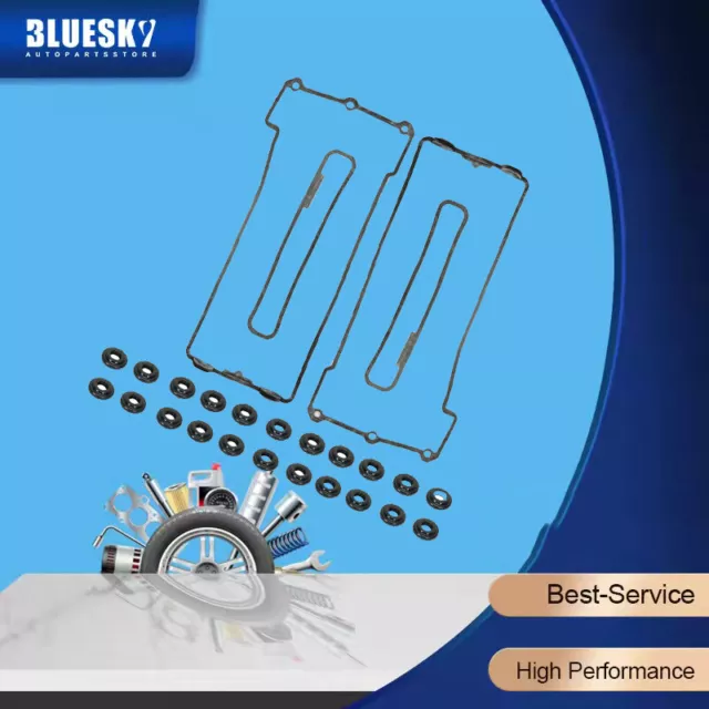 11129069871 Valve Cover Gasket Set Left&Right+22 Seals For BMW E32 E34 E38 E39