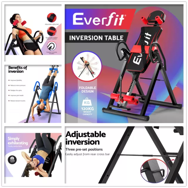 Inversion Table Gravity Stretcher Tables Foldable Inverter Home Gym Workout New