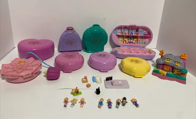 POLLY POCKET LOT - Bluebird Compact Play Sets Figures Mixed 90s /Read