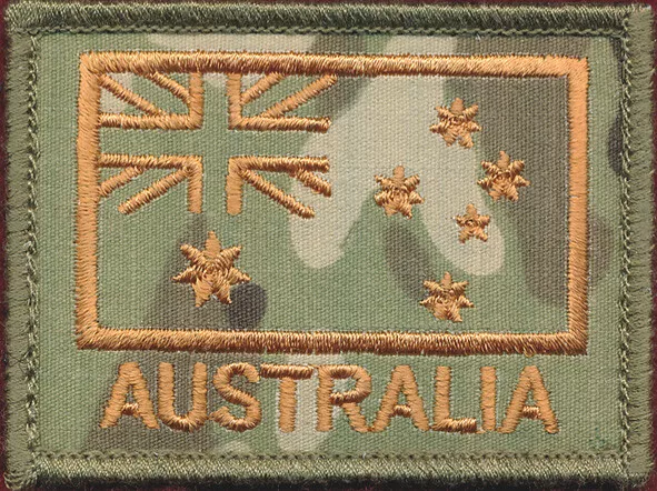 Australian National Flag - Multicam (Tan) Militaria Patch Patches