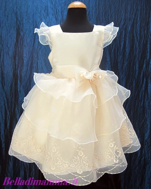 Abito Vestito Cerimonia Damigella Bambina belladimamma TG. 140 / 146 (9-11 Anni)