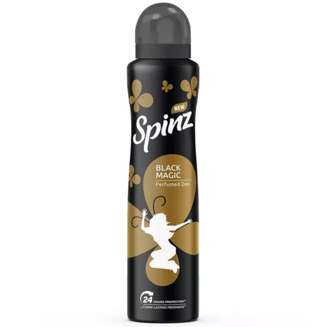 SPINZ Durable Noir Magique Parfumé Déodorant pour Femmes 200ml