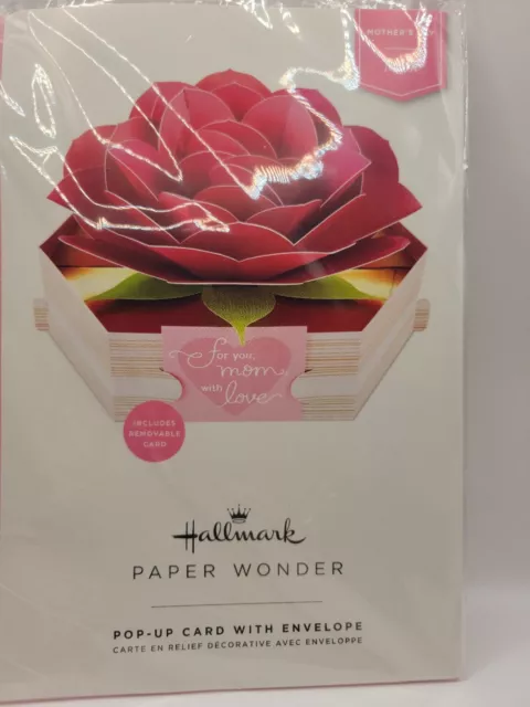 Hallmark Paper Wonder Pop-Up Card Mother's Day - "For you Mom, with love."