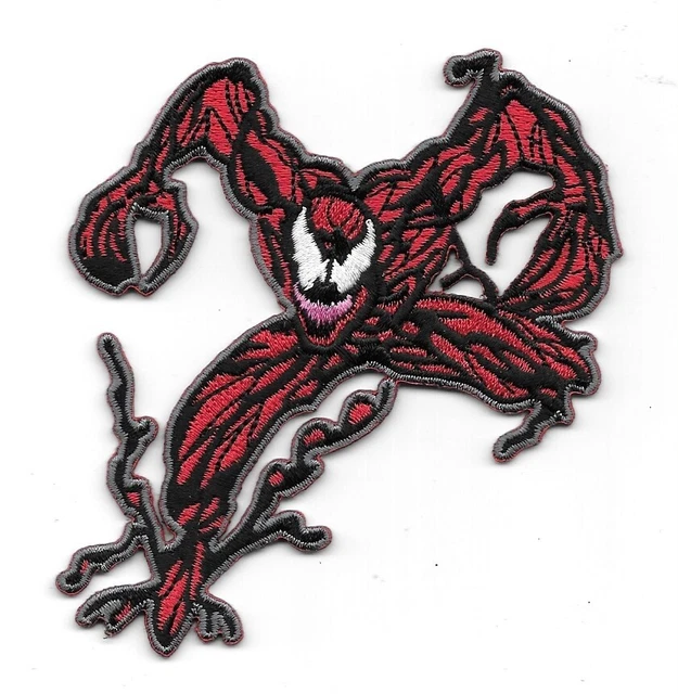 MARVEL SPIDERMAN CARNAGE Villain Figure Attacking Embroidered Patch