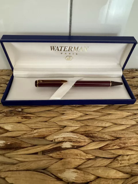 Vintage Waterman Paris Ballpoint Ink Pen with Case Blue