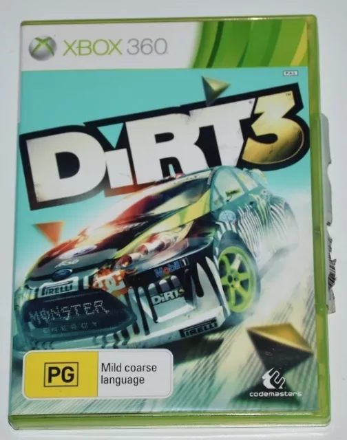 XBOX 360 Dirt 3 REGION PAL GOOD CONDITION COMPLETE with Manual FAST POSTAGE