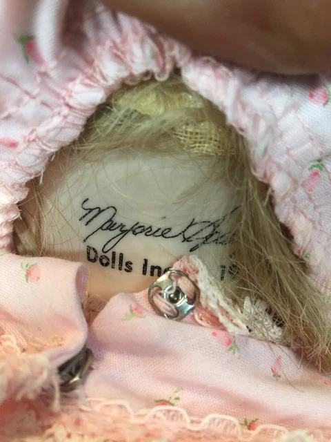 2 Vintage Marjorie Spangler Porcelain Dolls "15 Inch Limited (mm1442) 5
