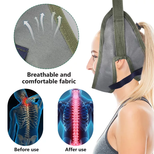 Cervical Neck Traction Device Neck Stretcher Pain Relief over Door Stretch Brace