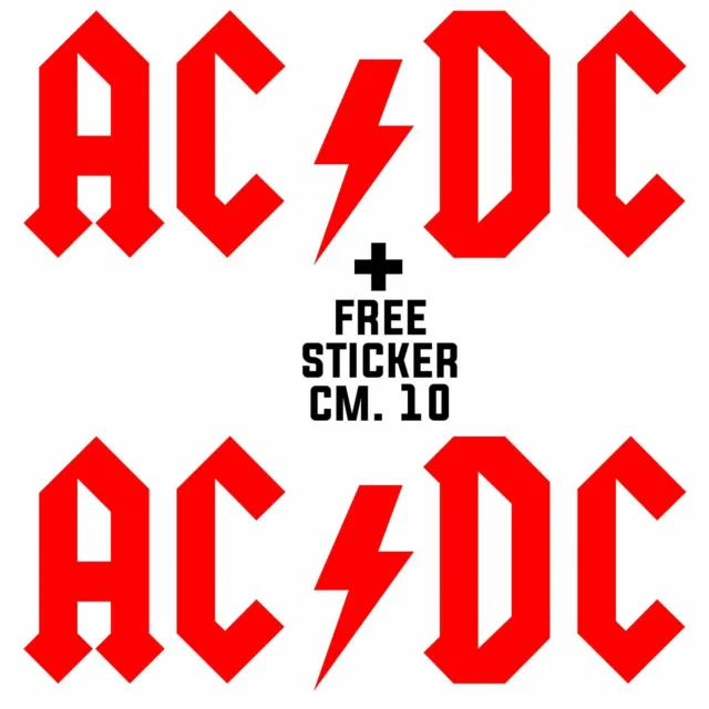 AUFKLEBER Fensteraufkleber AC DC AC/DC HARD ROCK METAL PUNK +1 FREE STICKER cm10
