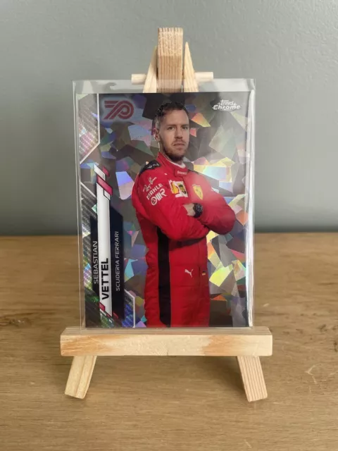 2020 Topps Chrome F1 Sapphire #3 Sebastian Vettel Portrait 70th 66/70