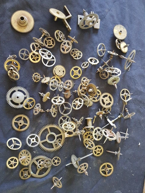 ANTIQUE CLOCK PARTS JOB LOT SPARE PARTS COGS WHEELS CLOCKMAKERS COLLECTION ref79 ANTIQUE CLOCK PARTS JOB LOT SPARE PARTS COGS WHEELS CLOCKMAKERS COLLECTION ref79