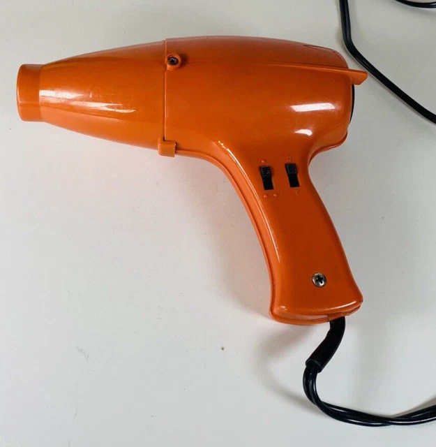 Sèche-cheveux Vintage MOULINEX Orange Années 70, Fonctionne, état TBE