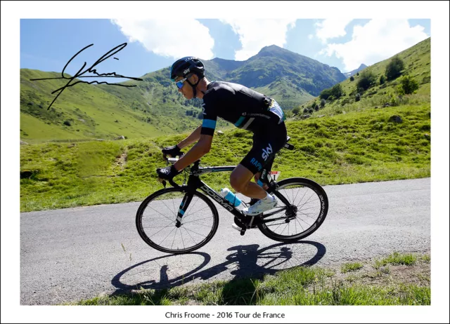 Chris Froome Signed Print Poster Photo Autograph  2016 Tour De France Cycling