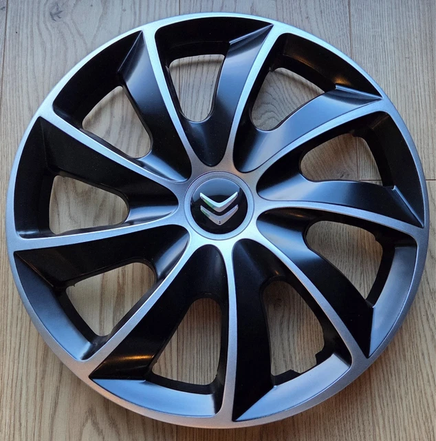 Kit De 4 Enjoliveurs Adaptables 16 Pouces Pour Citroën C4 C1 C2 C3 C5 C8 - Avec Logo Chromé