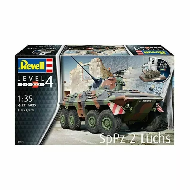 Revell 03321 1:35 SpPz2 Luchs & 3D Puzzle Diorama Spähpanzer 2