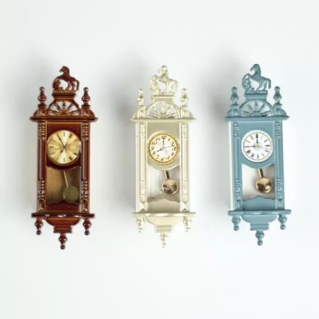 Puppenhaus Maßstab 1:12 Miniaturen Zubehör Vintage Wandhängende Römische Uhr