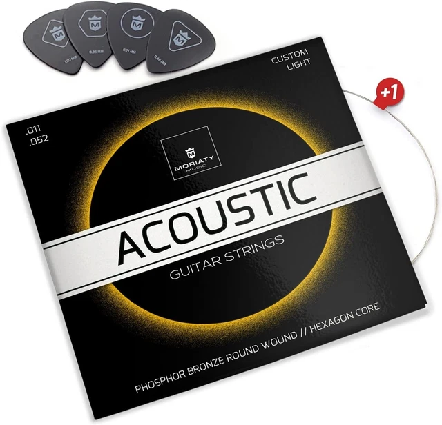 Muta Corde Chitarra Acustica 10 Plettri (spedizione Rapida Da