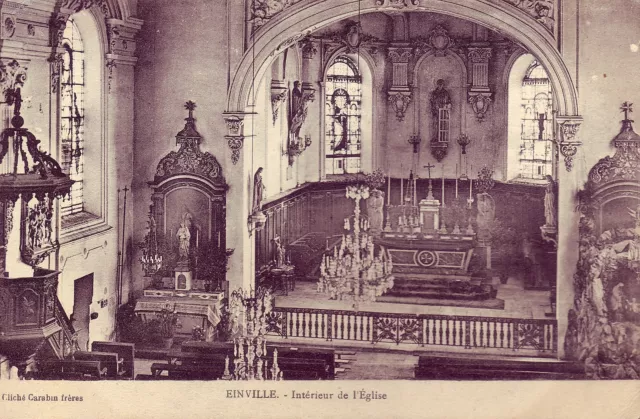B3361+ Cpa 54 Einville Interior Of The Church