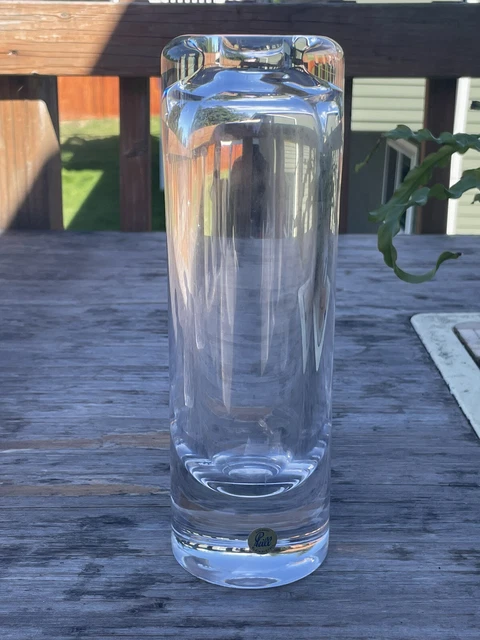 Great Vintage Peill & Putzler German Art Glass Cylindrical Vase