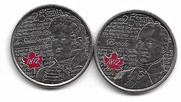 A147 . Canada . Lot De 2Pieces De 25 Cents Differentes .