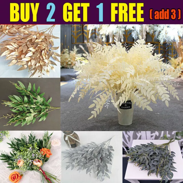 Artificial Fake Leaf Plant Willow Flower Xmas Wreath DIY Wedding Ornament Decor