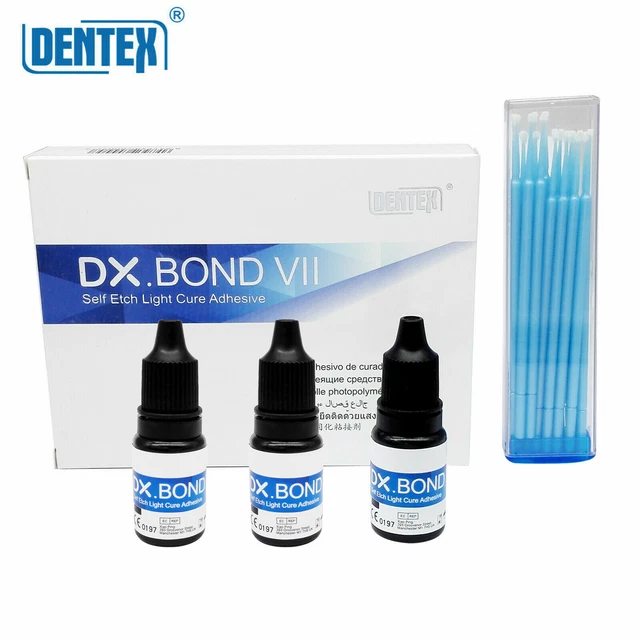 3*Dentex Dental Universal DX.BOND VII Self Etch Light Cure Adhesive Bonding 3ml