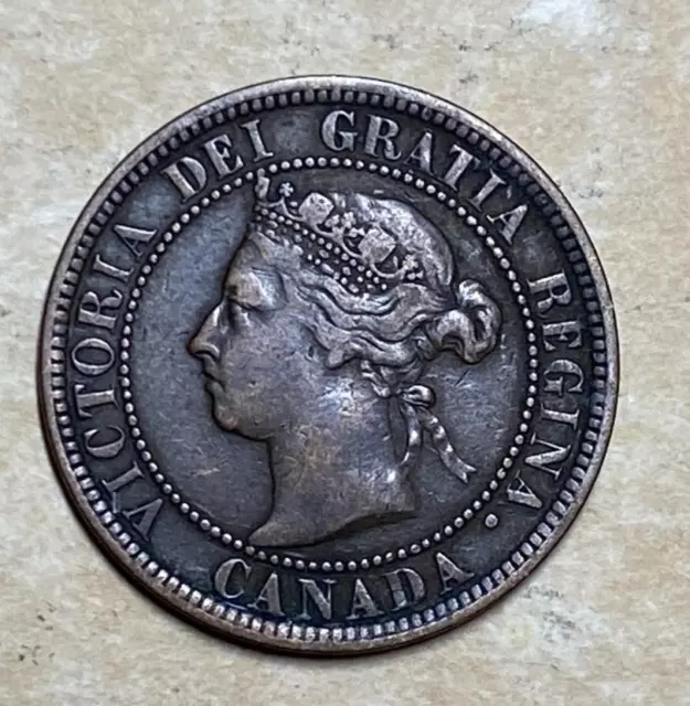 1886 Victoria  Canada Large Cent - Xf/Au - Free Shipping!