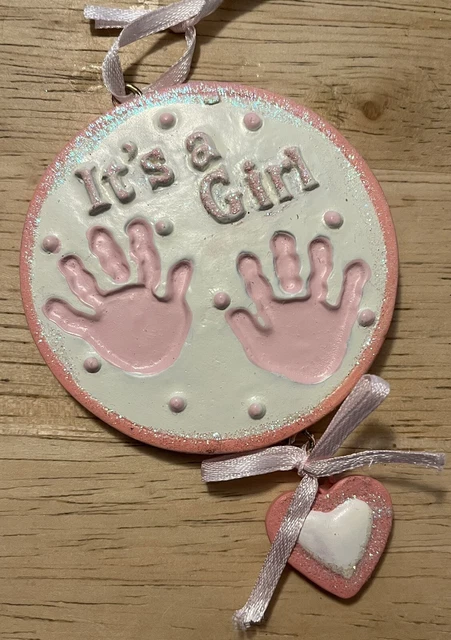 Baby Print Hand Keepsake Plaque, It’s A Girl