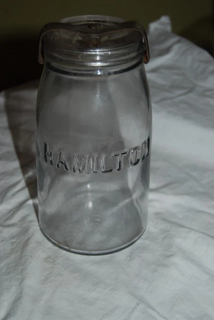 HAMILTON clear quart mason jar