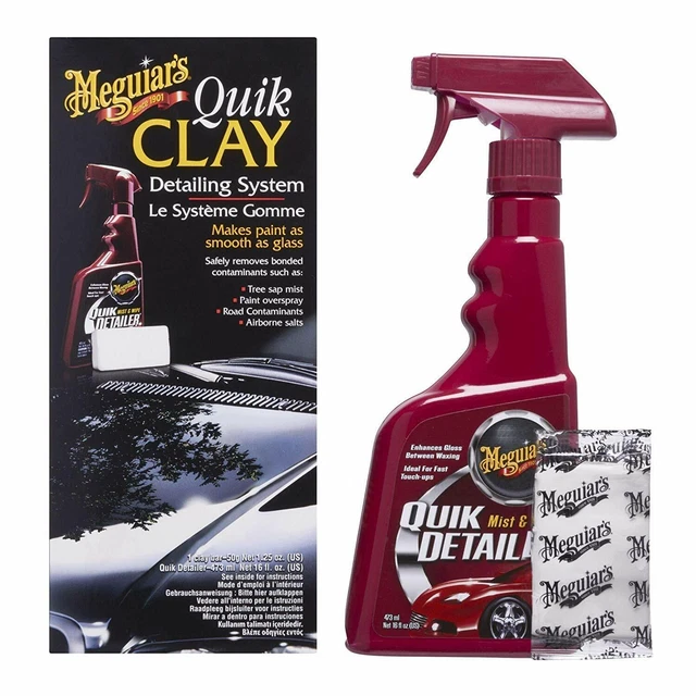 Kit Decontaminazione Auto Meguiar&rsquo;s - Clay Bar, Lubrificante E Panno - Per Vernice Liscia E Protetta