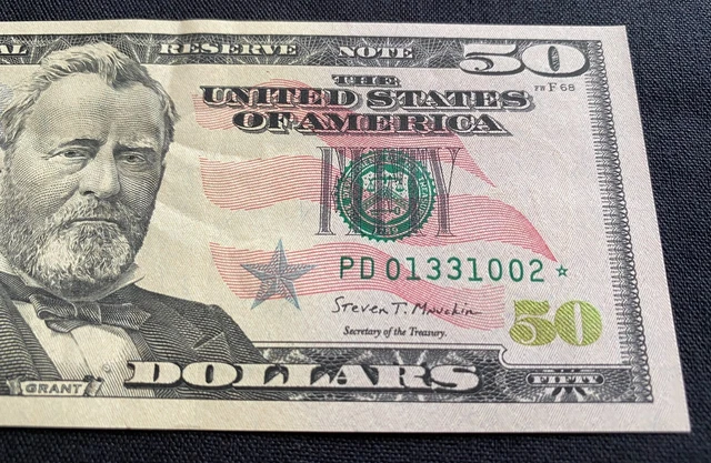 Series 2017A US Fifty Dollar Bill Star Note $50 Cleveland FRB - PD 01331002*