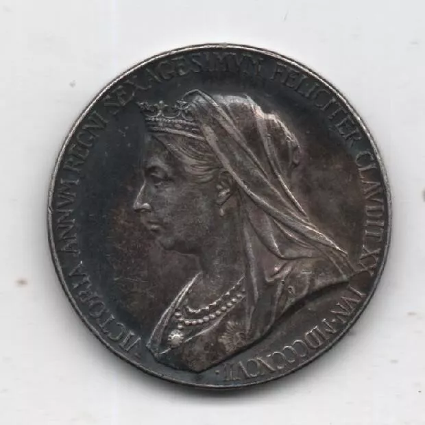 1837+1897 SILVER ROYAL MINT MEDAL FOR DIAMOND JUBILEE OF QUEEN VICTORIA. 25 mm.