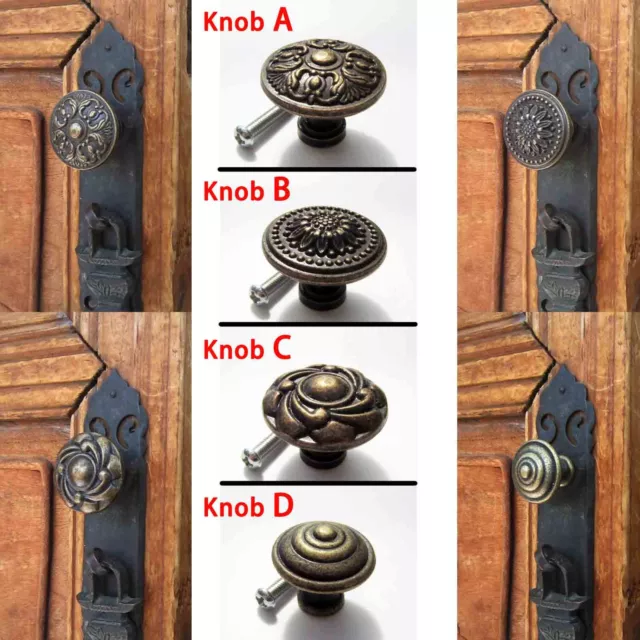 1pc Antique Brass Drawer Cabinet Cupboard Dresser Door Window Handle Pull Knob