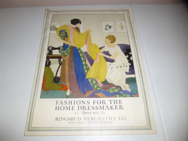 Fashions for the Home Dressmaker Catalog Spring 1924 Ringsrud Mercantile Antique