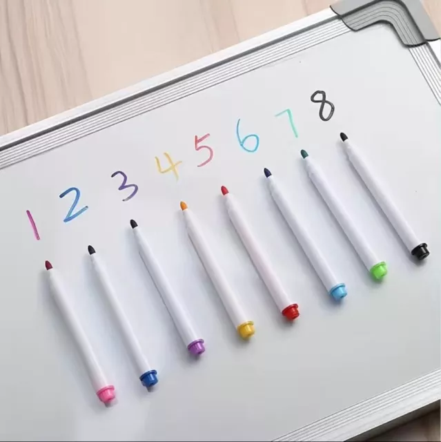 8 Couleurs Stylo Feutre Effaçable À Sec Marqueurs Magnétiques Pour Tableau Blanc 3